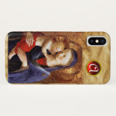 ヴァージンと赤ルビーモノグラム Case-Mate iPhoneケース (裏面(横))