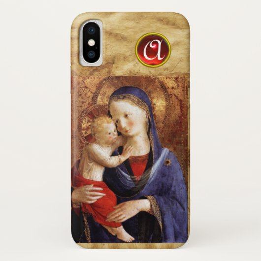 ヴァージンと赤ルビーモノグラム Case-Mate iPhoneケース (裏面)