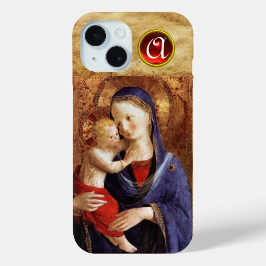 ヴァージンと赤ルビーモノグラム Case-Mate iPhoneケース (裏面)