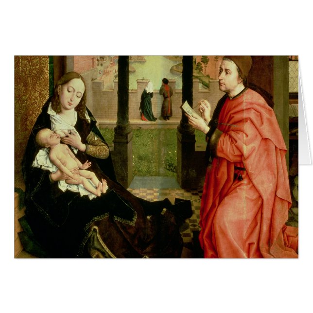 ヴァージンのポートレートを引くSt Luke (正面横)