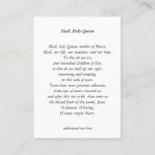 ヴァージンのユリ祈りの言葉霰聖妃 名刺 (裏面)