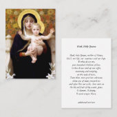 ヴァージンのユリ祈りの言葉霰聖妃 名刺 (正面/裏面)