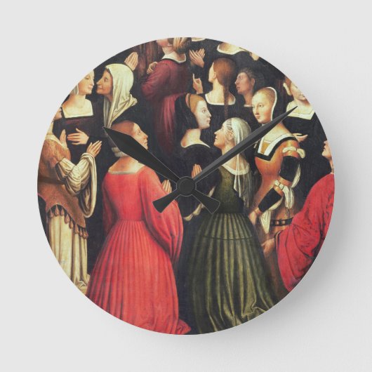 ヴァージンの即位、1513年(パネル) (detの油 ラウンド壁時計 (正面)