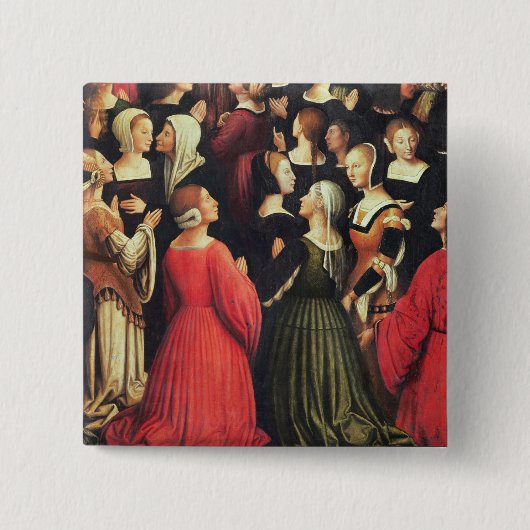 ヴァージンの即位、1513年(パネル) (detの油 缶バッジ (正面)