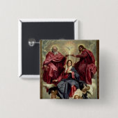 ヴァージンの即位、c.1641-42 缶バッジ (正面&裏面)