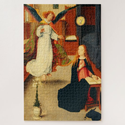 ヴァージンの受胎告知Mary by Gerard David ジグソーパズル (縦)