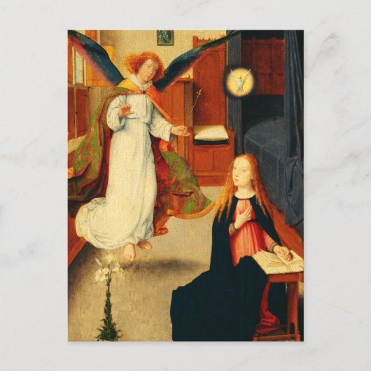 ヴァージンの受胎告知Mary by Gerard David ポストカード (正面)