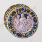 ヴァージンの子供と天使のフローラクラウンクリスマス 招待状 (正面/裏面)