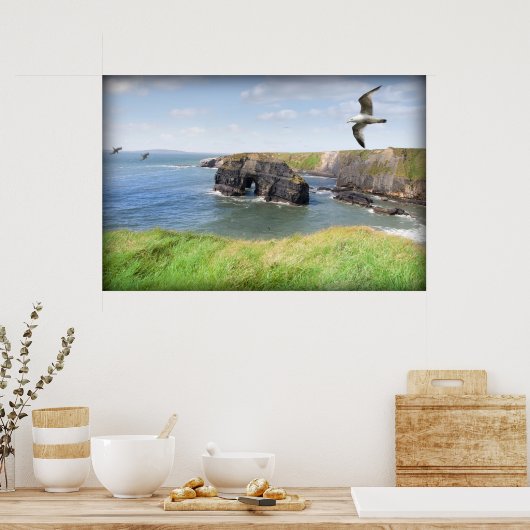 ヴァージンの岩のカモメ ポスター (キッチン)