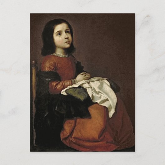 ヴァージンの幼少期, c.1660 ポストカード (正面)