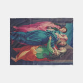 ヴァージンの訪問バイポントルモ フリースブランケット (正面(横))