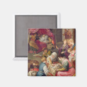 ヴァージンの誕生1640 (キャンバス上の油) マグネット (正面/裏面)