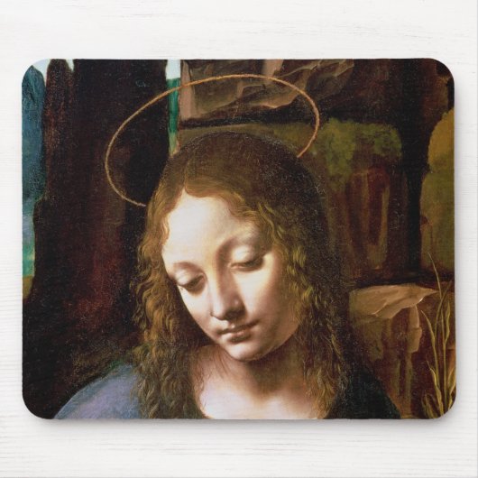 ヴァージンの頭部の詳細 マウスパッド (正面)
