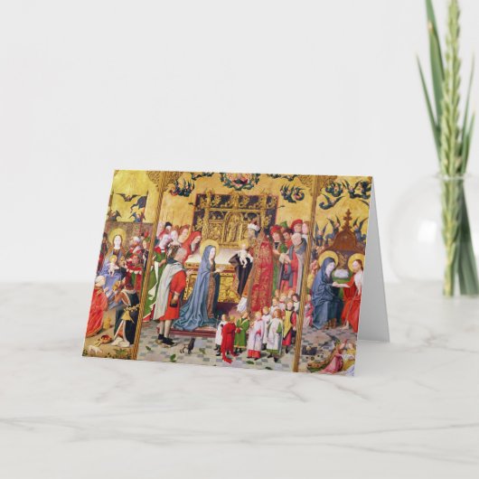 ヴァージンの7つの喜びの祭壇の背後の飾り カード (正面)