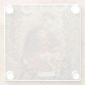 ヴァージンはキリストの子のクリスマスを崇拝 ガラスコースター (裏面)