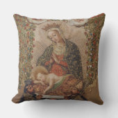 ヴァージンはキリストの子のクリスマスを崇拝 クッション (正面)