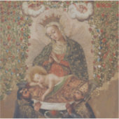 ヴァージンはキリストの子のクリスマスを崇拝 シール (正面)