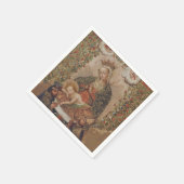 ヴァージンはキリストの子のクリスマスを崇拝 スタンダードカクテルナプキン (角)