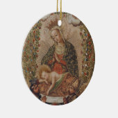 ヴァージンはキリストの子のクリスマスを崇拝 セラミックオーナメント (右)