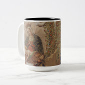 ヴァージンはキリストの子のクリスマスを崇拝 ツートーンマグカップ (正面左)