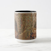 ヴァージンはキリストの子のクリスマスを崇拝 ツートーンマグカップ (中央)