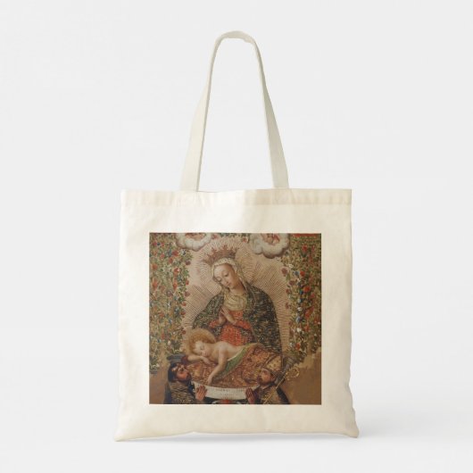ヴァージンはキリストの子のクリスマスを崇拝 トートバッグ (裏面)