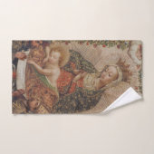 ヴァージンはキリストの子のクリスマスを崇拝 バスタオルセット (ハンドタオル)