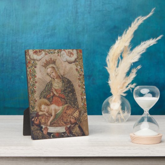 ヴァージンはキリストの子のクリスマスを崇拝 フォトプラーク (側面)