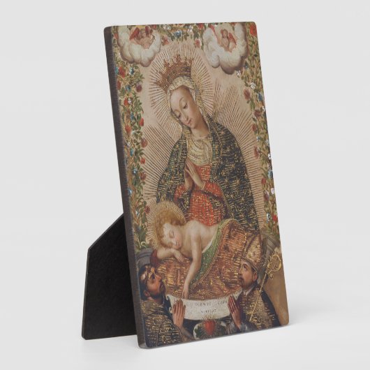 ヴァージンはキリストの子のクリスマスを崇拝 フォトプラーク (側面)