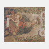 ヴァージンはキリストの子のクリスマスを崇拝 フリースブランケット (正面(横))