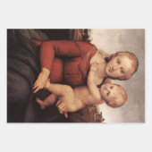 ヴァージンはキリストの子のクリスマスを崇拝 ラッピングペーパーシート (正面2)