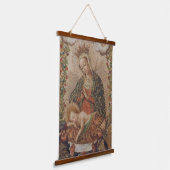 ヴァージンはキリストの子のクリスマスを崇拝 吊り下げ型タペストリー (傾斜あり)