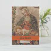 ヴァージンはキリストの子のクリスマスを崇拝 招待状 (スタンド正面)