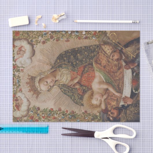 ヴァージンはキリストの子のクリスマスを崇拝 薄葉紙 (クラフト)