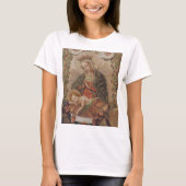 ヴァージンはキリストの子のクリスマスを崇拝 Tシャツ (正面)