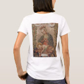 ヴァージンはキリストの子のクリスマスを崇拝 Tシャツ (裏面)