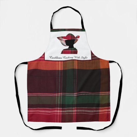 ヴァージンアイランズカリブのマドラレエレガントレディ エプロン (正面)