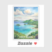 ヴァージンアイランズナショナルパークウォーター絵を描カラー シール (シート)