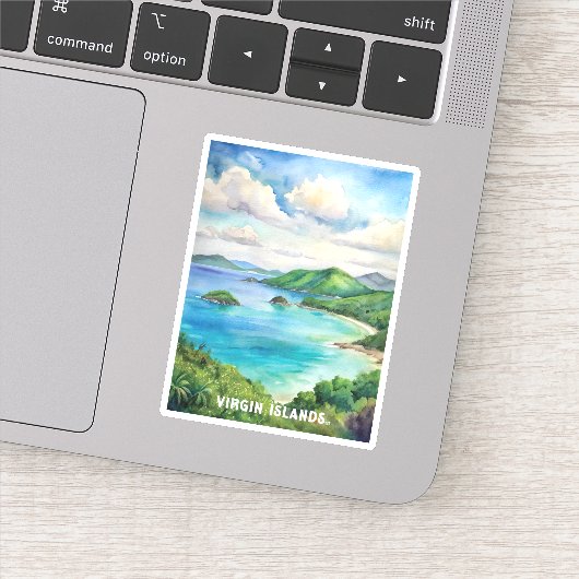 ヴァージンアイランズナショナルパークウォーター絵を描カラー シール (詳細)