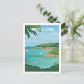 ヴァージンアイランズフェスティバルトラベルプレイスイラストレーション ポストカード (スタンド正面)