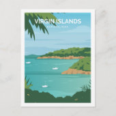 ヴァージンアイランズフェスティバルトラベルプレイスイラストレーション ポストカード (正面)