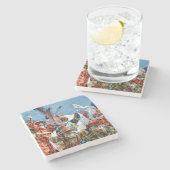 ヴァージンアイランズモッコジャンビー ストーンコースター (横)