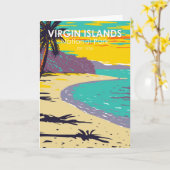 ヴァージンアイランドナショナルパークトランクベイビーチ カード (黄色い花)