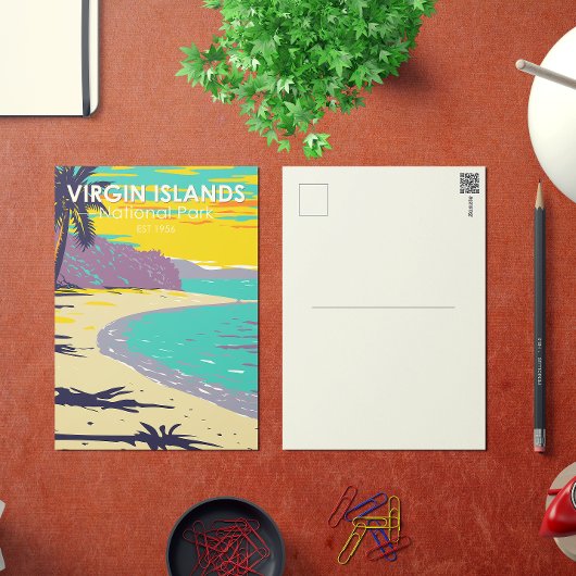 ヴァージンアイランドナショナルパークトランクベイビーチ ポストカード