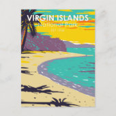 ヴァージンアイランドナショナルパークトランクベイビーチ ポストカード (正面)
