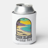 ヴァージンアイランドナショナルパークトランクベイビーチ 缶クーラー (缶正面)