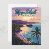 ヴァージンアイランドナショナルパークビーチセントジョンカード (正面/裏面)