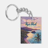 ヴァージンアイランドナショナルパークビーチセントジョン キーホルダー (正面左)
