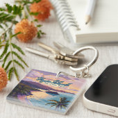 ヴァージンアイランドナショナルパークビーチセントジョン キーホルダー (正面右)