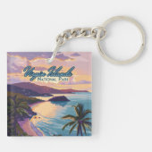 ヴァージンアイランドナショナルパークビーチセントジョン キーホルダー (裏面)